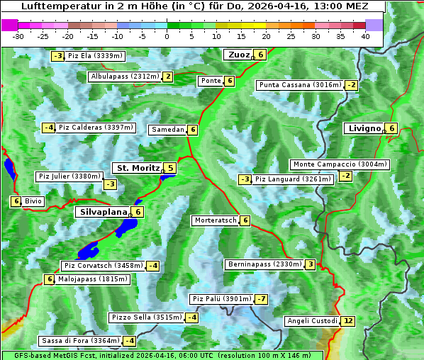 Temperatur, 16. 4. 2026