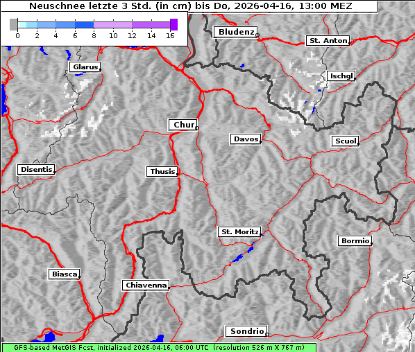 Neuschnee, 16. 4. 2026