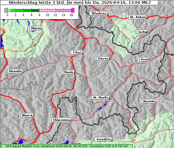Niederschlag, 16. 4. 2026