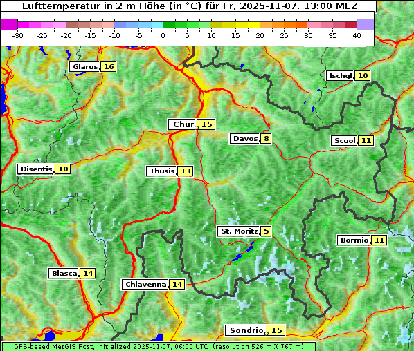 Temperatur, 7. 11. 2025