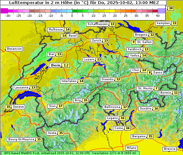 Temperatur, 2. 10. 2025