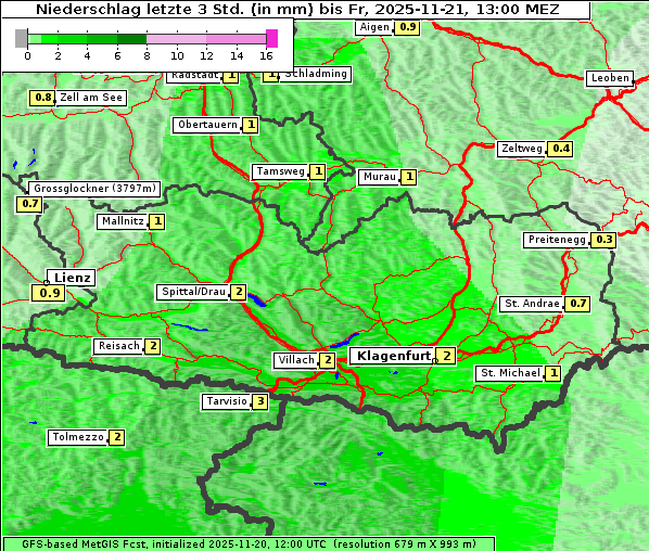 Niederschlag, 21. 11. 2025