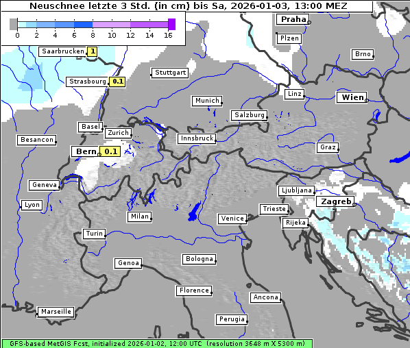 Neuschnee, 3. 1. 2026