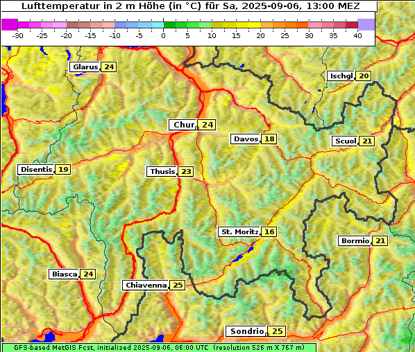 Temperatur, 6. 9. 2025