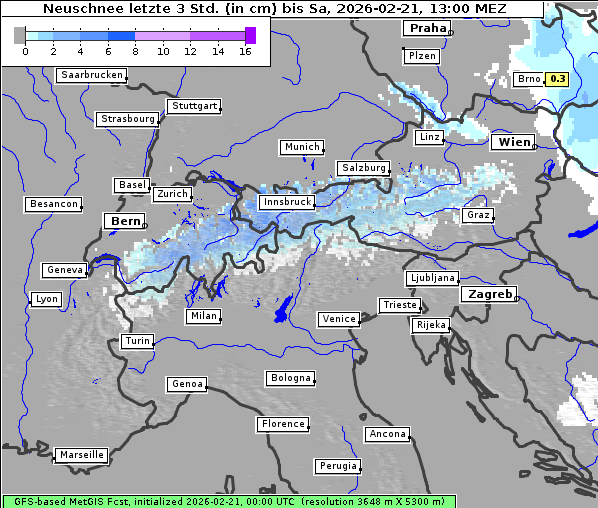 Neuschnee, 21. 2. 2026