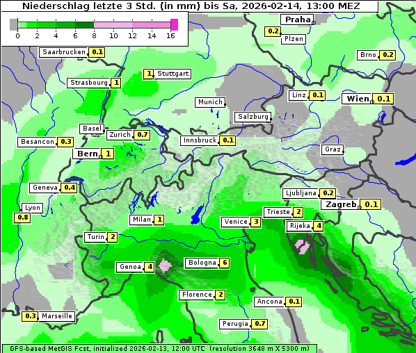 Niederschlag, 14. 2. 2026
