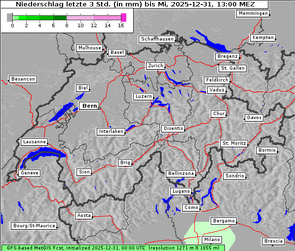 Niederschlag, 31. 12. 2025