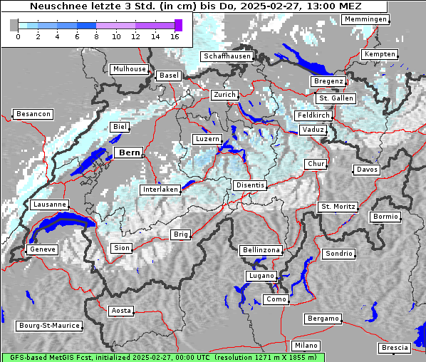 Neuschnee, 27. 2. 2025