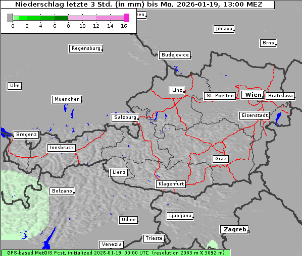 Niederschlag, 19. 1. 2026