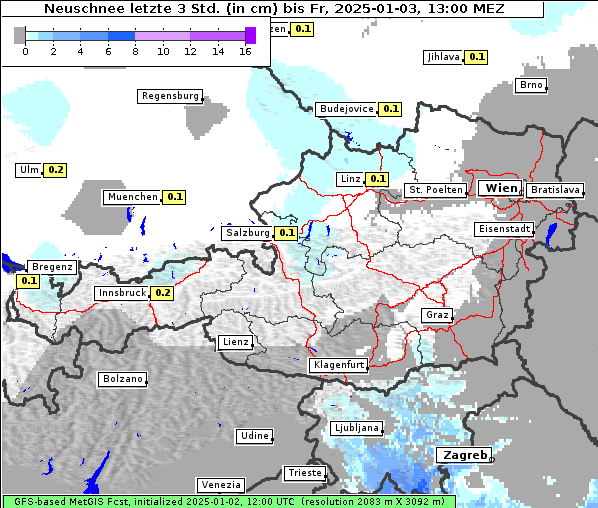 Neuschnee, 3. 1. 2025