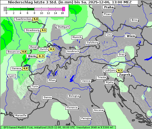 Niederschlag, 6. 12. 2025