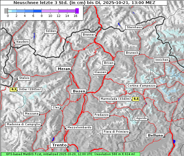 Neuschnee, 21. 10. 2025