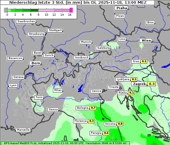 Niederschlag, 18. 11. 2025