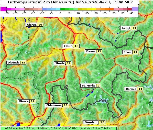 Temperatur, 11. 4. 2026