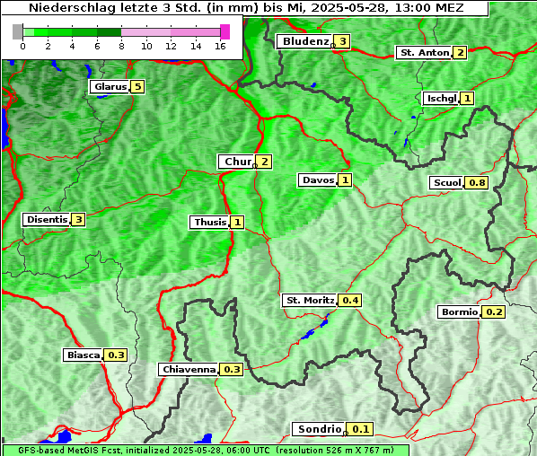 Niederschlag, 28. 5. 2025