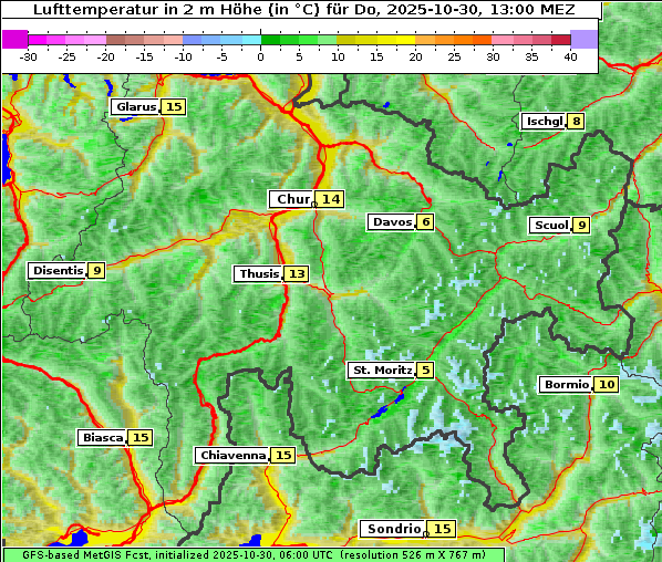 Temperatur, 30. 10. 2025