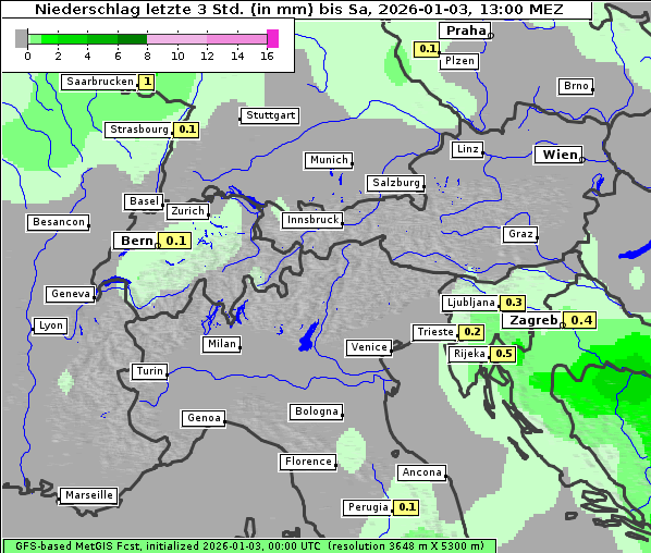 Niederschlag, 3. 1. 2026