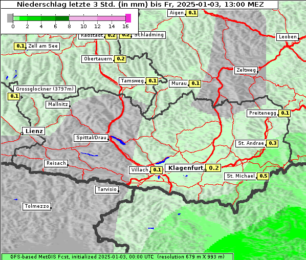 Niederschlag, 3. 1. 2025