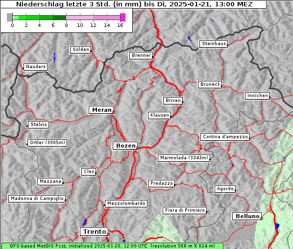 Niederschlag, 21. 1. 2025