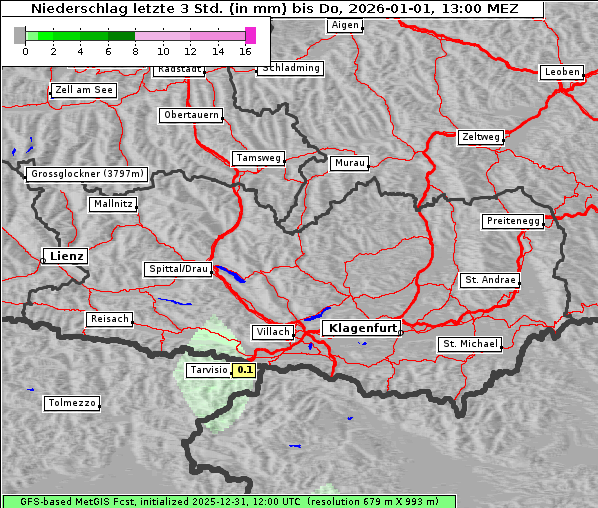 Niederschlag, 1. 1. 2026