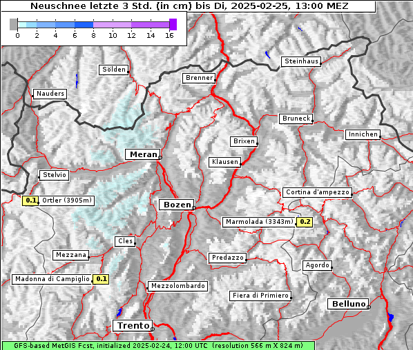 Neuschnee, 25. 2. 2025