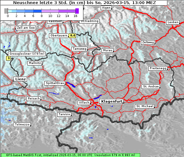 Neuschnee, 15. 3. 2026