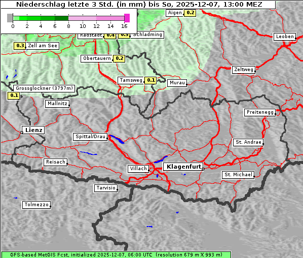 Niederschlag, 7. 12. 2025