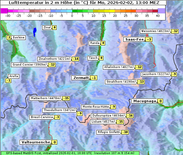 Temperatur, 2. 2. 2026