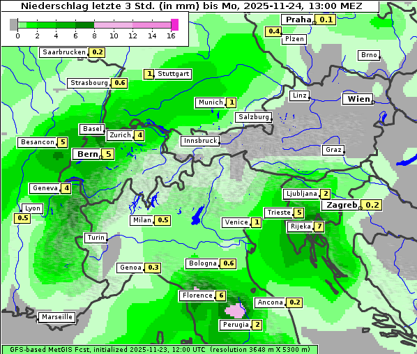 Niederschlag, 24. 11. 2025