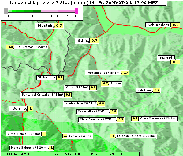 Niederschlag, 4. 7. 2025