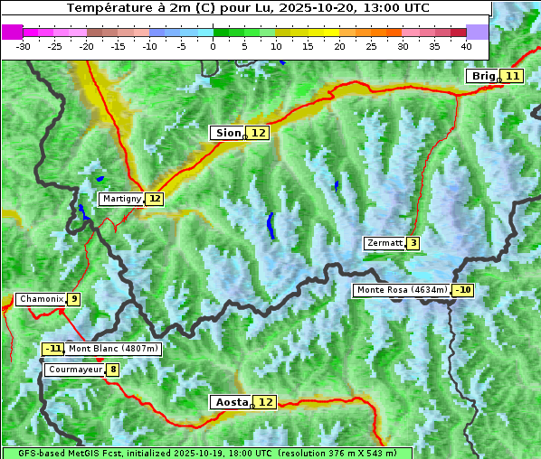 Temperatur, 20. 10. 2025
