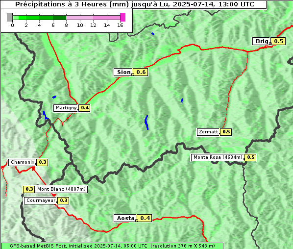 Niederschlag, 14. 7. 2025