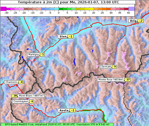 Temperatur, 7. 1. 2026