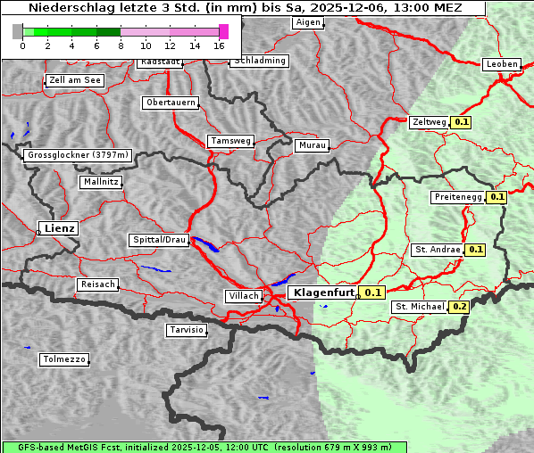 Niederschlag, 6. 12. 2025