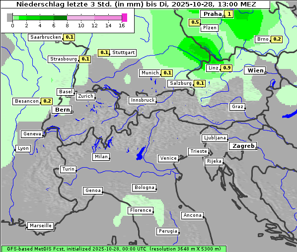 Niederschlag, 28. 10. 2025