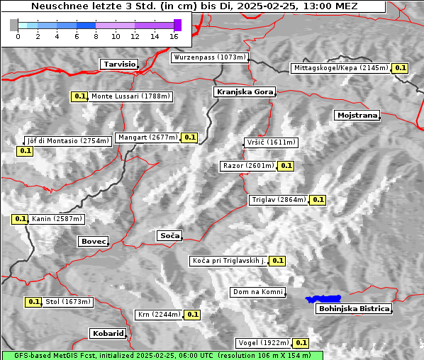 Neuschnee, 25. 2. 2025