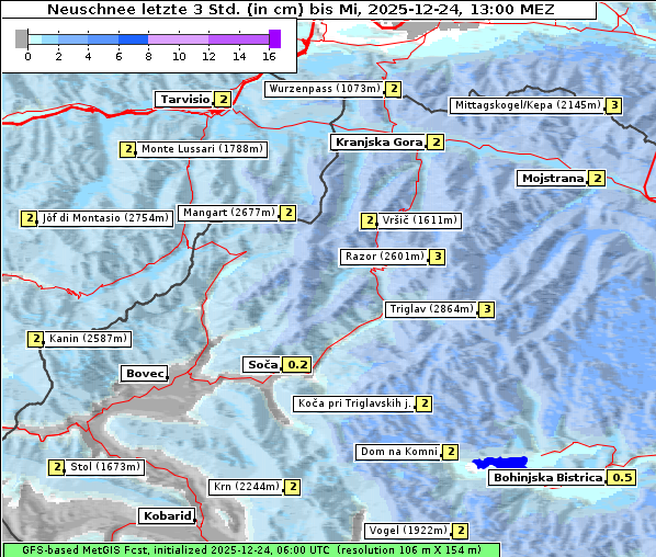 Neuschnee, 24. 12. 2025