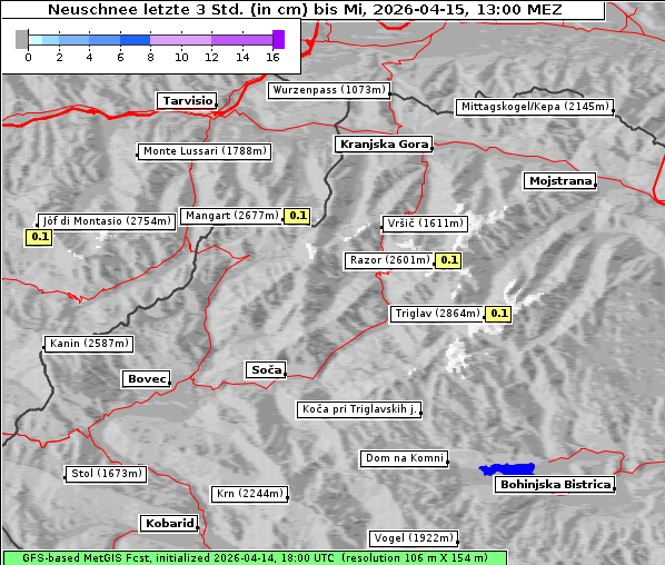 Neuschnee, 15. 4. 2026