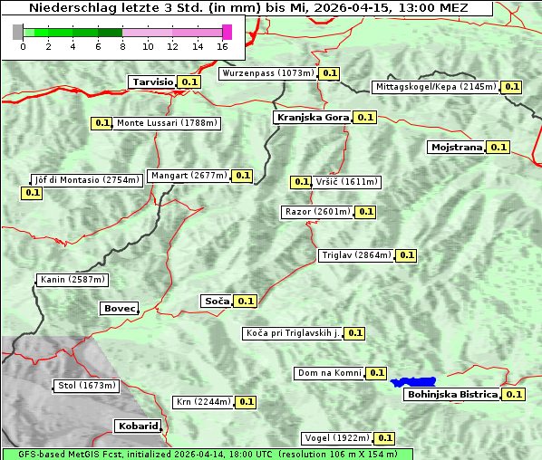 Niederschlag, 15. 4. 2026