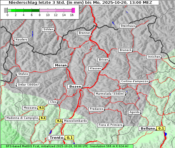 Niederschlag, 20. 10. 2025