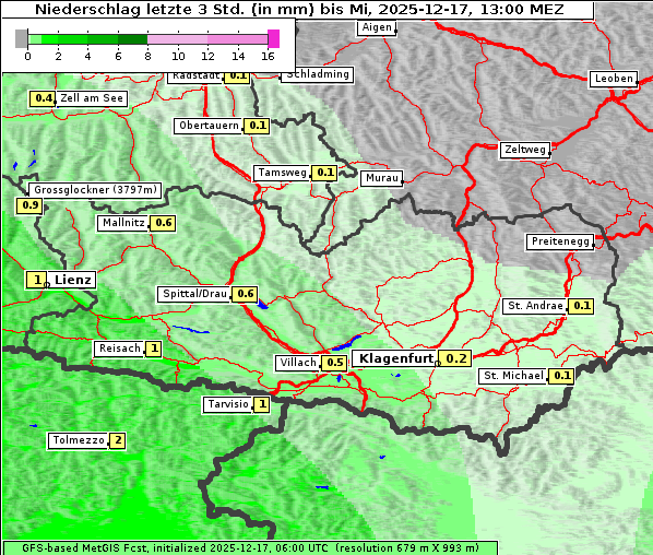 Niederschlag, 17. 12. 2025