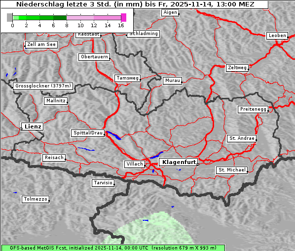 Niederschlag, 14. 11. 2025