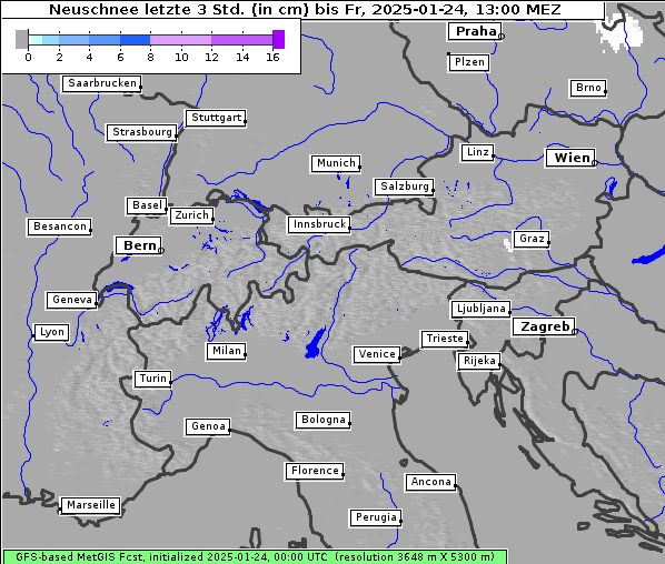 Neuschnee, 24. 1. 2025