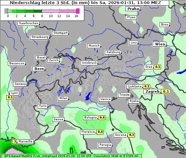 Niederschlag, 31. 1. 2026