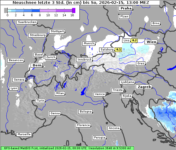Neuschnee, 15. 2. 2026