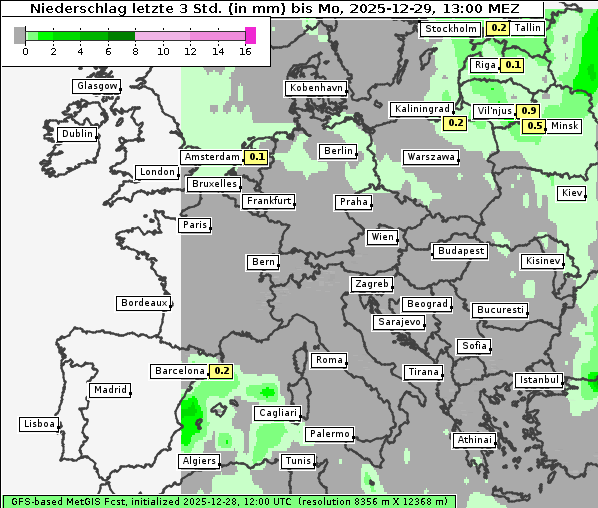 Niederschlag, 29. 12. 2025