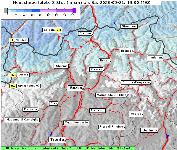 Neuschnee, 21. 2. 2026