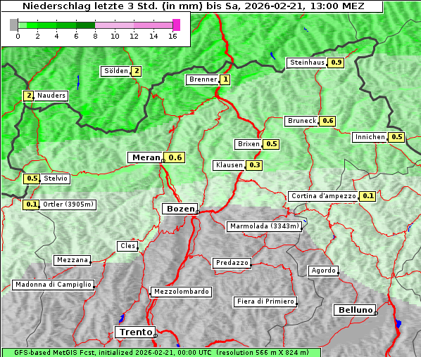 Niederschlag, 21. 2. 2026