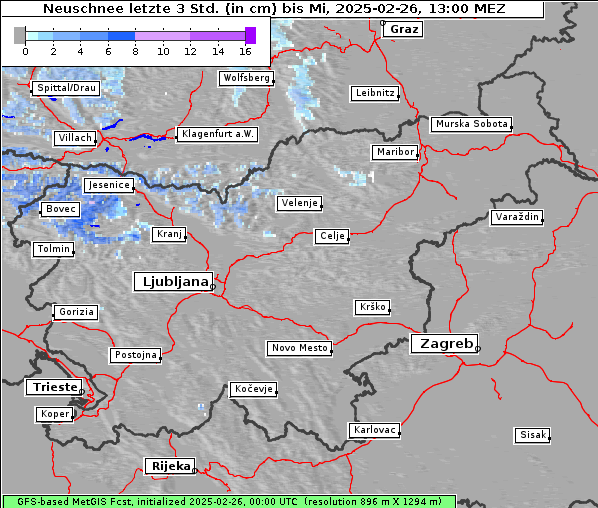 Neuschnee, 26. 2. 2025