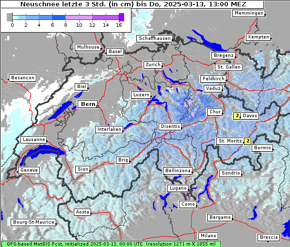 Neuschnee, 13. 3. 2025